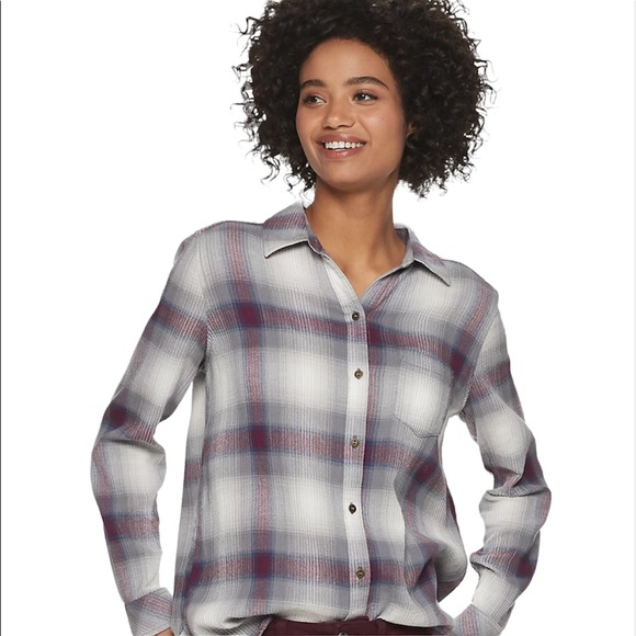 Women's Sonoma Goods For Life Fall Textured Essential Shirt size xl women - Picture 1 of 5